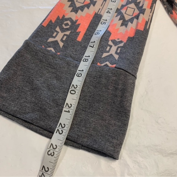 Southern Stitch Gray Aztec Lightweight Duster Cardigan Women’s S-M New - Picture 8 of 10